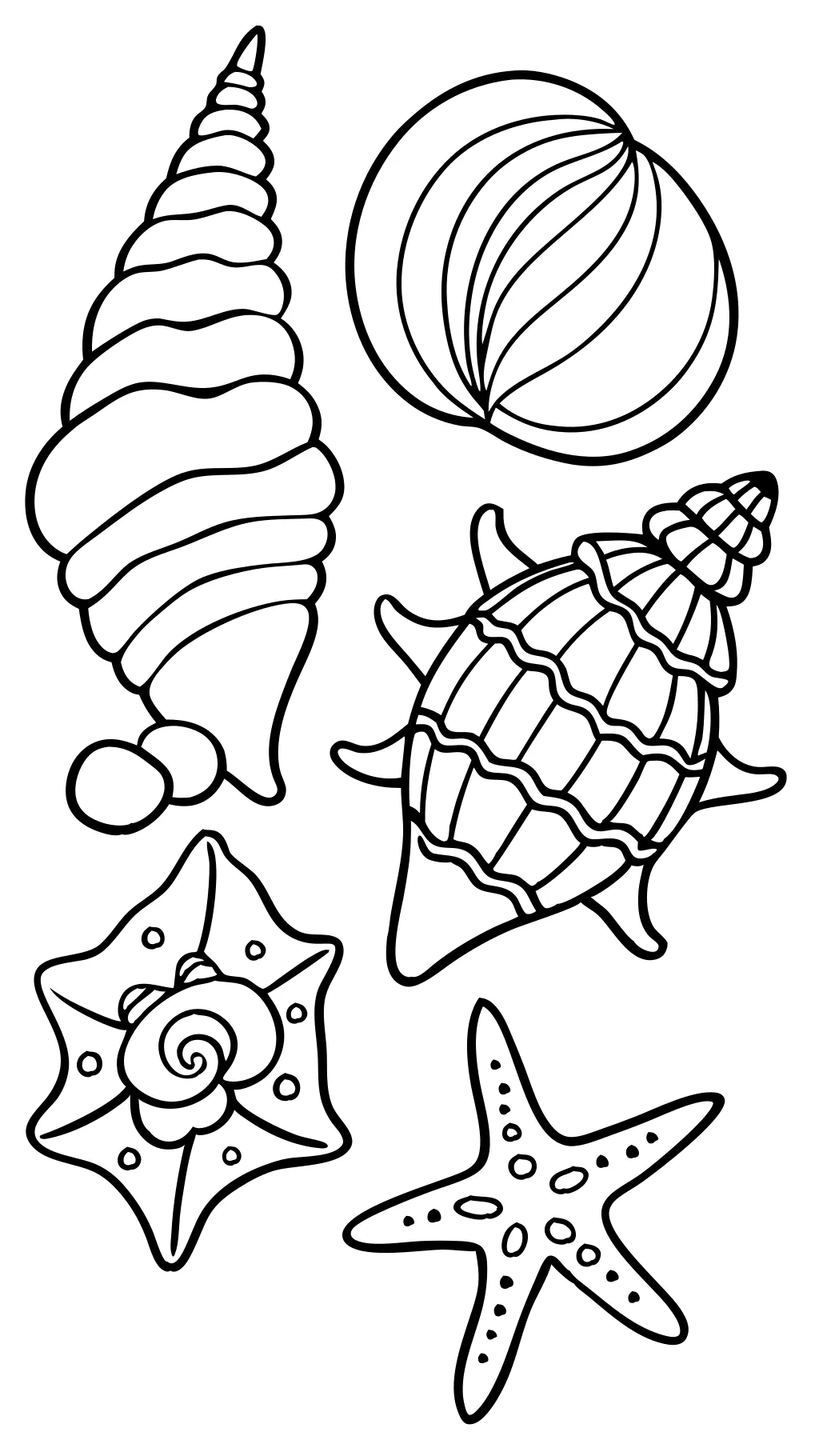 seashells coloring pages